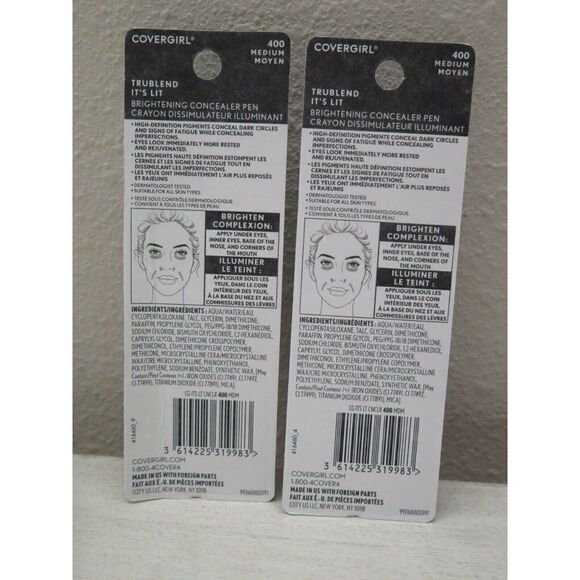 Covergirl Tru Blend It's Lit Brightening Concealer Pen #400 MEDIUM NEW in Box - Picture 5 of 6